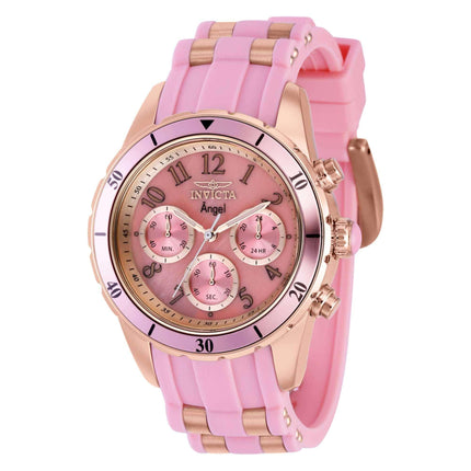 Invicta Women's Quartz Watch - Angel Chronograph Pink and Rose Gold Strap | 39345 ,