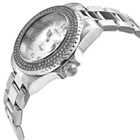 Invicta Women's Quartz Watch - Angel Crystal Bezel Silver Tone Dial Bracelet | 28672 ,