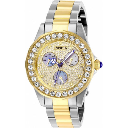 Invicta Women's Quartz Watch - Angel Crystal Pave Charcoal MOP Dial Bracelet | 28459 ,