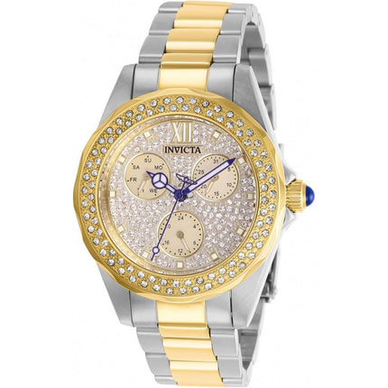 Invicta Women's Quartz Watch - Angel Crystal Pave Dial Two Tone Bracelet | 28433 ,