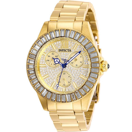 Invicta Women's Quartz Watch - Angel Crystal Pave Gold Tone Dial Bracelet | 28448 ,