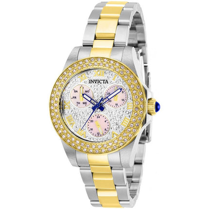 Invicta Women's Quartz Watch - Angel Crystal Pave MOP Dial Two Tone Bracelet | 28474 ,