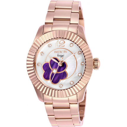 Invicta Women's Quartz Watch - Angel Crystal Rose Gold Plated Bracelet | 27444 ,