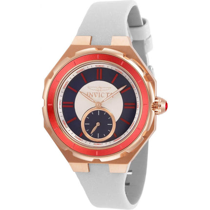 Invicta Women's Quartz Watch - Angel Dark Blue and White Dial Satin Strap | 31668 ,