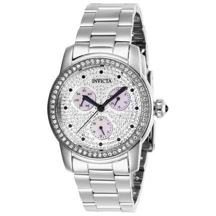 Invicta Women's Quartz Watch - Angel Day-Date Stainless Steel Bracelet Crystal | 28466 ,