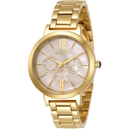 Invicta Women's Quartz Watch - Angel Gold Oyster Dial Yellow Gold Bracelet | 31084 ,