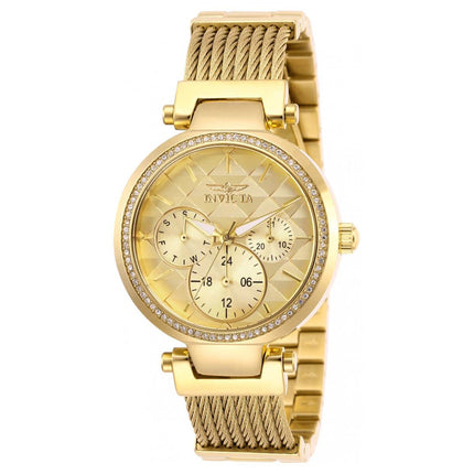 Invicta Women's Quartz Watch - Angel Gold Tone Dial Bracelet | 28918 ,