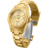 Invicta Women's Quartz Watch - Angel Gold Tone Dial Stainless Steel Bracelet | 28680 ,
