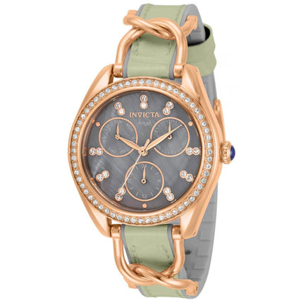 Invicta Women's Quartz Watch - Angel Grey MOP Dial Strap Crystal | 31203 ,