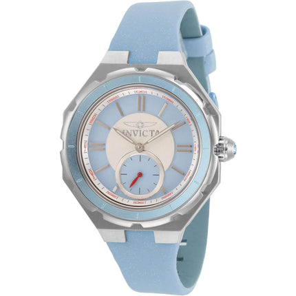 Invicta Women's Quartz Watch - Angel Light Blue Dial Satin Strap | 31664 ,