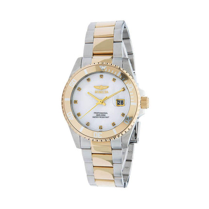 Invicta Women's Quartz Watch - Angel MOP Dial Two Tone Bracelet Diamond | 30943 ,