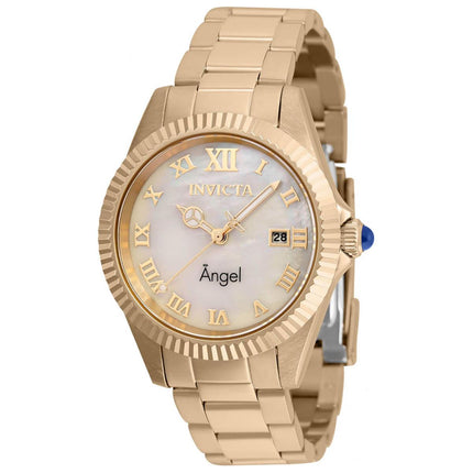 Invicta Women's Quartz Watch - Angel Mother of Pearl Dial Rose Gold Bracelet | 36059 ,
