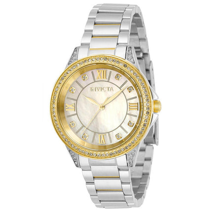 Invicta Women's Quartz Watch - Angel Mother of Pearl Dial Two Tone Bracelet | 30931 ,