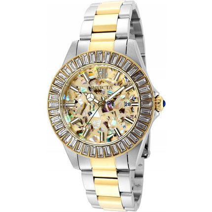 Invicta Women's Quartz Watch - Angel Mother Of Pearl Dial Two Tone Bracelet | 36975 ,