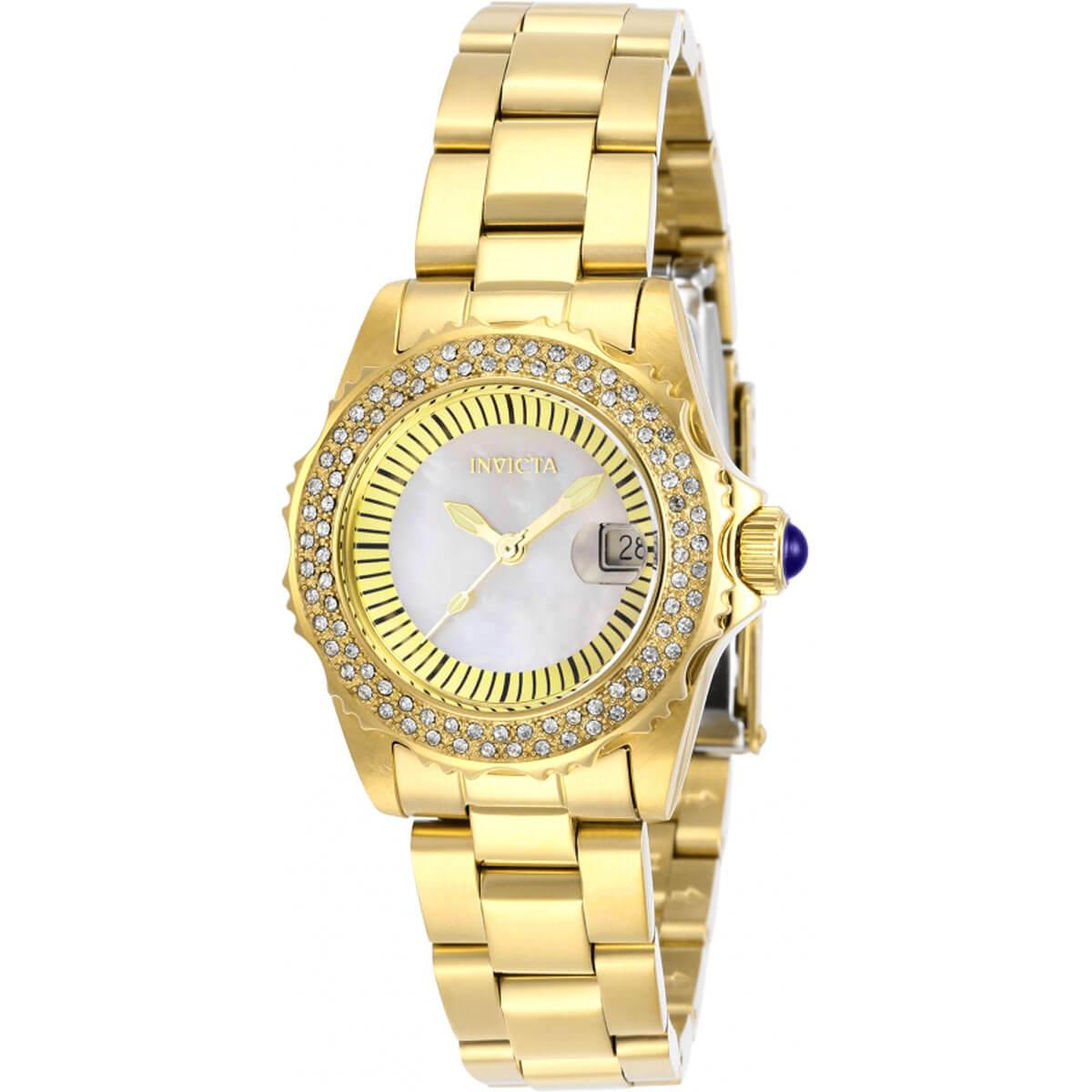 28. Invicta Gold Tone Crystal Accent Women\'s Bracelet Watch INVICTA Watch 27083 Stainless Steel Quartz Female Gold  main image 2