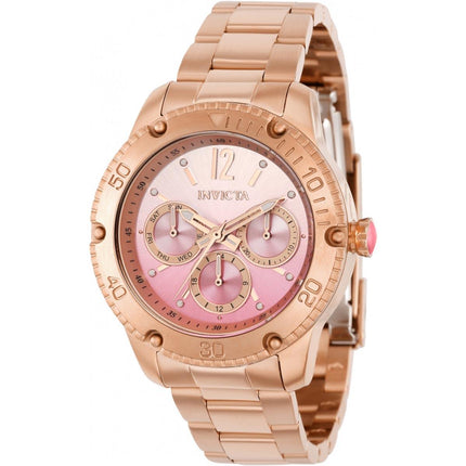 Invicta Women's Quartz Watch - Angel Pink Dial Rose Gold Steel Bracelet | 36724 ,