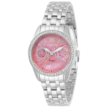 Invicta Women's Quartz Watch - Angel Pink Mother of Pearl Dial Bracelet | 31377 ,