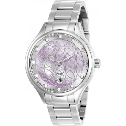 Invicta Women's Quartz Watch - Angel Pink Silver Stainless Steel Bracelet | 27767 ,