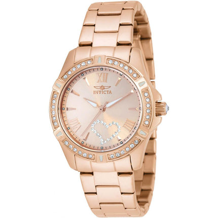 Invicta Women's Quartz Watch - Angel Rose Gold Dial Bracelet | 21417 ,