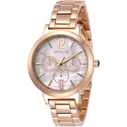 Invicta Women's Quartz Watch - Angel Rose Gold Oyster Dial Steel Bracelet | 31085 ,