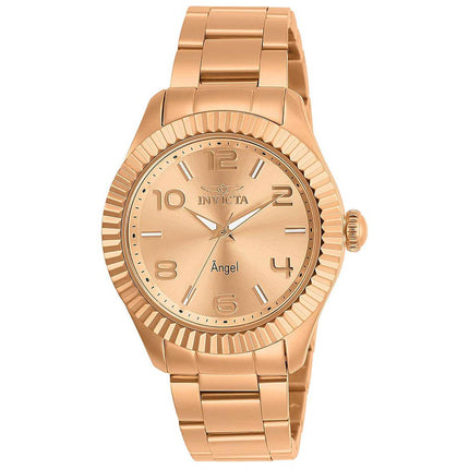 Invicta Women's Quartz Watch - Angel Rose Gold Tone Case Bracelet | 27463 ,