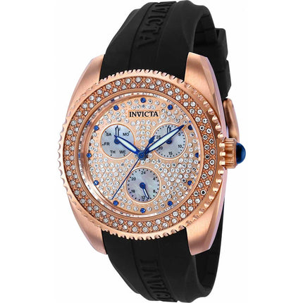 Invicta Women's Quartz Watch - Angel Rose Gold Tone Dial Bracelet Crystal | 37412 ,