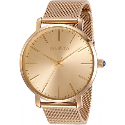 Invicta Women's Quartz Watch - Angel Rose Gold Tone Dial Mesh Bracelet | 31072 ,