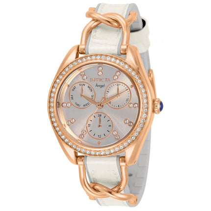 Invicta Women's Quartz Watch - Angel Silver and Rose Gold Strap Crystal | 31209 ,