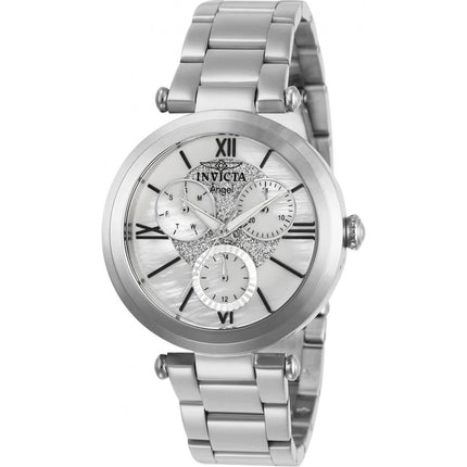 Invicta Women's Quartz Watch - Angel Silver Tone and White MOP Dial Bracelet | 28924 ,