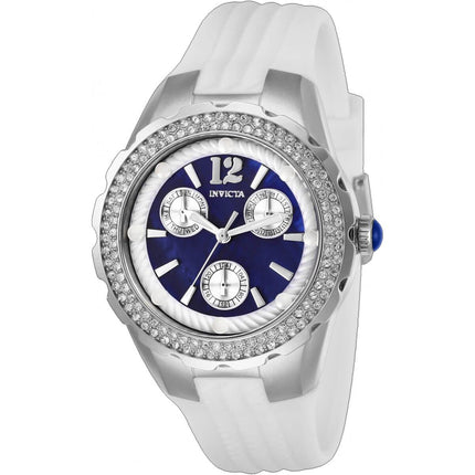 Invicta Women's Quartz Watch - Angel Silver Tone Case Oyster Blue Dial Strap | 29085 ,