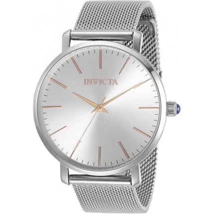 Invicta Women's Quartz Watch - Angel Silver Tone Dial Mesh Bracelet | 31068 ,