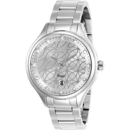 Invicta Women's Quartz Watch - Angel Silver Tone Dial Stainless Steel Bracelet | 27437 ,