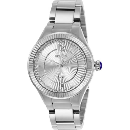 Invicta Women's Quartz Watch - Angel Silver Tone Dial Stainless Steel Bracelet | 28328 ,