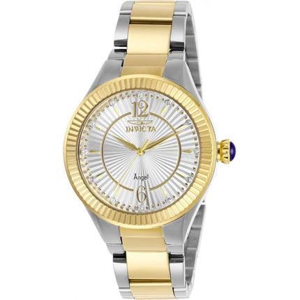 Invicta Women's Quartz Watch - Angel Silver Tone Dial Two Tone Bracelet | 28334 ,