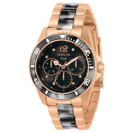 Invicta Women's Quartz Watch - Angel Stainless Steel Bracelet Black Dial | 32535 ,