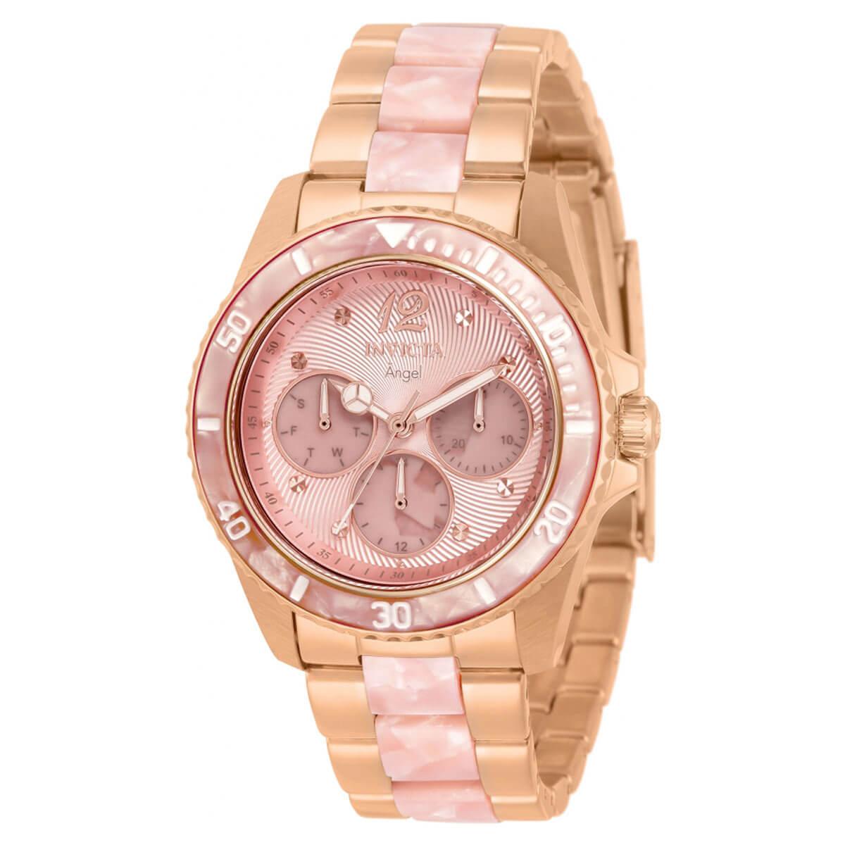Invicta Pink and Gold Watch with Textured Band Invicta Specialty Men main image 2