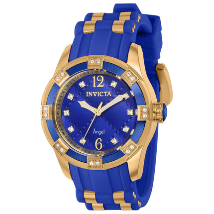 Invicta Women's Quartz Watch - Angel Two Tone Blue and Yellow Gold Strap | 36717 ,