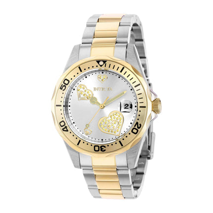 Invicta Women's Quartz Watch - Angel Two Tone Silver and Yellow Gold Bracelet | 39462 ,