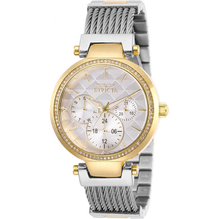 Invicta Women's Quartz Watch - Angel White Dial Two Tone Bracelet Crystal | 28921 ,