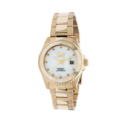 Invicta Women's Quartz Watch - Angel White MOP Dial Bracelet Diamond | 30941 ,