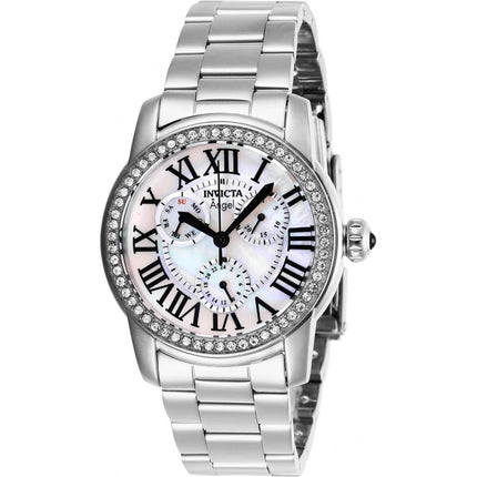 Invicta Women's Quartz Watch - Angel White MOP Dial Stainless Steel Bracelet | 28470 ,