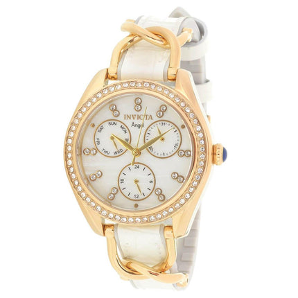 Invicta Women's Quartz Watch - Angel White MOP Dial Strap Crystal | 31204 ,