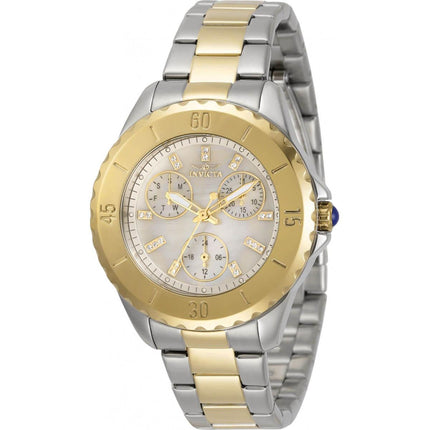 Invicta Women's Quartz Watch - Angel White MOP Dial Two Tone Bracelet | 30975 ,