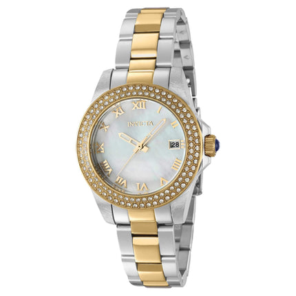 Invicta Women's Quartz Watch - Angel White MOP Dial Two Tone Bracelet | 36075 ,