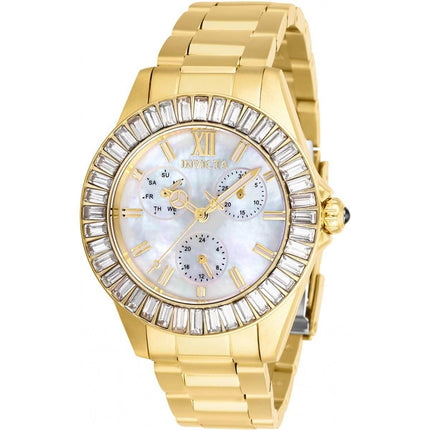 Invicta Women's Quartz Watch - Angel White MOP Dial Yellow Gold Bracelet | 28452 ,