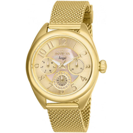 Invicta Women's Quartz Watch - Angel Yellow Gold Mesh Bracelet | 27455 ,