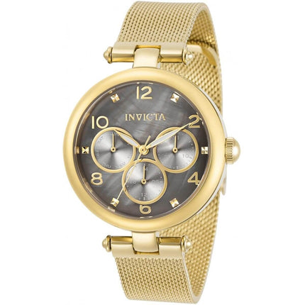 Invicta Women's Quartz Watch - Angel Yellow Gold Steel Mesh Bracelet | 31527 ,