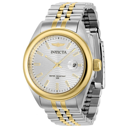 Invicta Women's Quartz Watch - Aviator Silver Tone Dial Two Tone Case Bracelet | 38432 ,