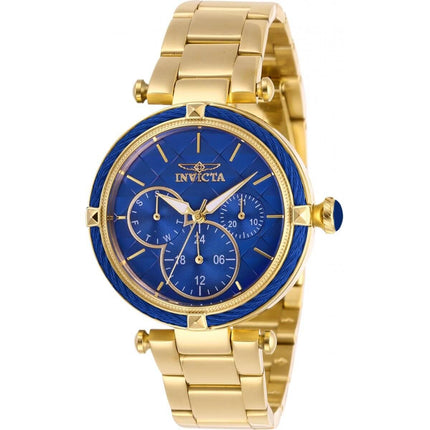 Invicta Women's Quartz Watch - Bolt Blue Dial Yellow Gold Bracelet | 28959 ,