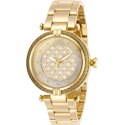 Invicta Women's Quartz Watch - Bolt Crystal Gold Tone MOP Dial Bracelet | 28927 ,